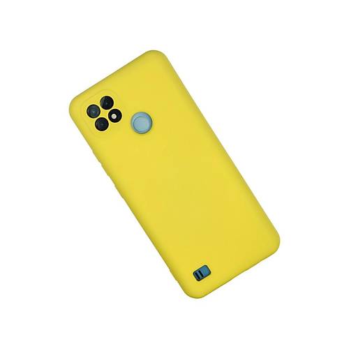 Realme C21 K�l�f Nano i�i Kadife Silikon - Sar�