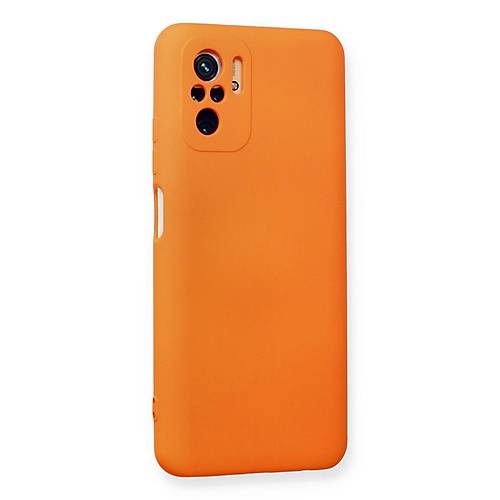 Redmi Note 10 K�l�f Nano i�i Kadife Silikon - Turuncu