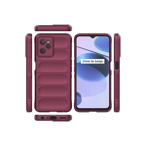 Realme C35 K�l�f Optimum Silikon - Bordo