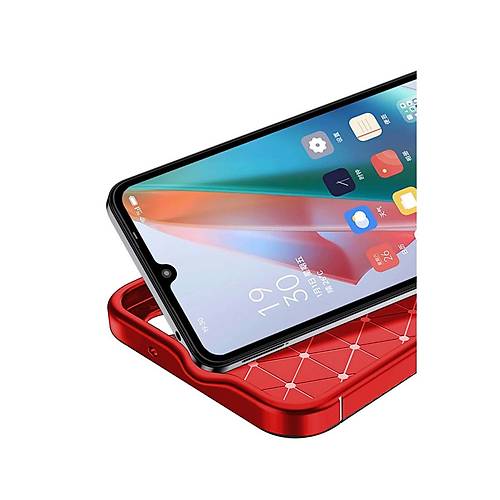 Galaxy A06 K�l�f Auto Focus Karbon Kapak - K�rm�z�