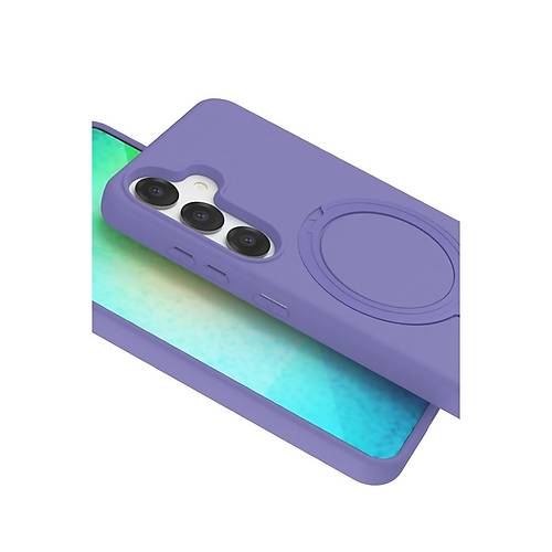 Galaxy S25 Regal Magsafe Standl� Kapak - Lila