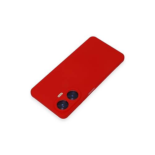 Realme C55 K�l�f Nano i�i Kadife Silikon - K�rm�z�