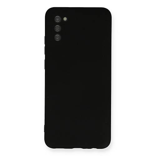 Galaxy A03S K�l�f Nano i�i Kadife Silikon - Siyah