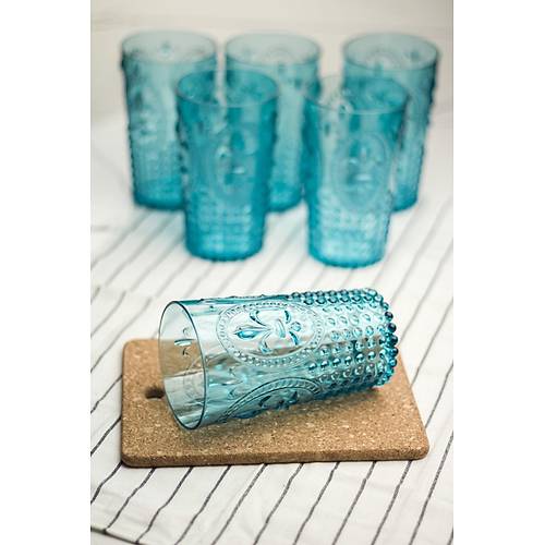 Akrilik Aquamarin Tekli Uzun Bardak & Su Me�rubat Barda�� 750 ml ( B�y�k Boy & Cam De�ildir )