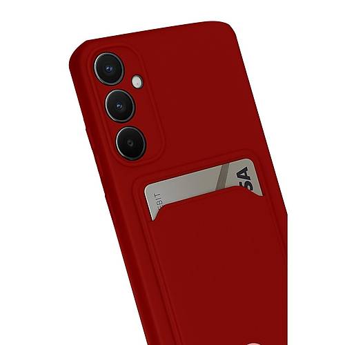 Galaxy S24 FE K�l�f Kelvin Kartvizitli Silikon - K�rm�z�