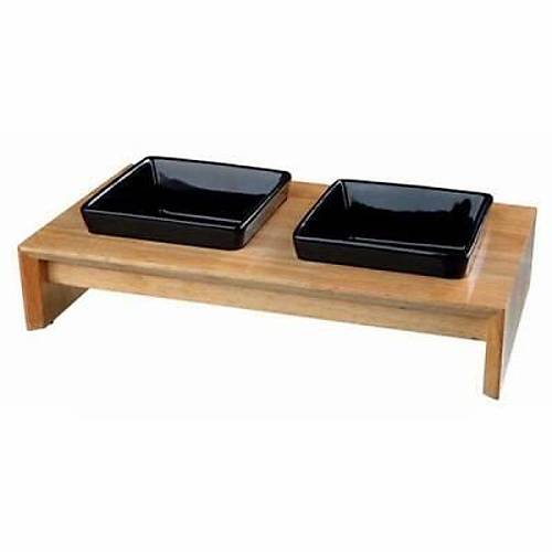 �kili Seramik Kedi K�pek Mama Su Kab� 2x0,2 Lt 28x5x15 Cm