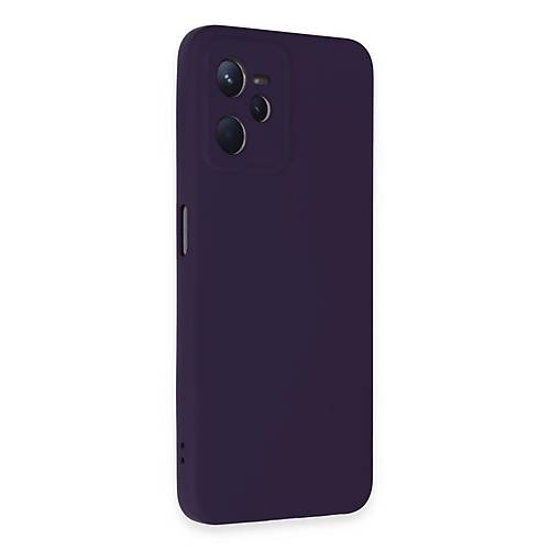 Realme C35 K�l�f Nano i�i Kadife Silikon - Mor