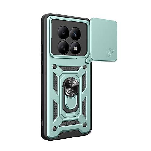 Redmi Note 15 4G Pars Lens Y�z�kl� Silikon - Ye�il