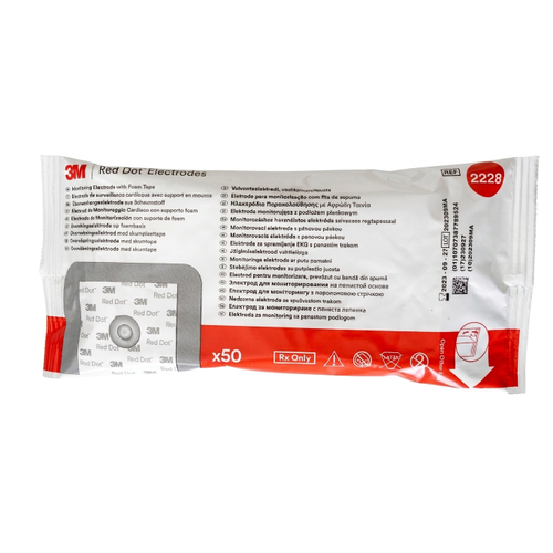 RED DOT 2228 K�p�k EKG Elektrodu - 4cm x 3,3cm - 50'li