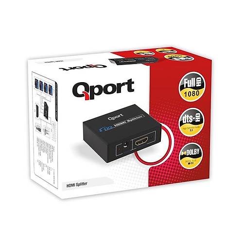 QPORT Q-SPL4 FULL HD 1 G�R�� 4�IKI�LI HDMI SPLITTER (S�NYAL �O�ALTICI)