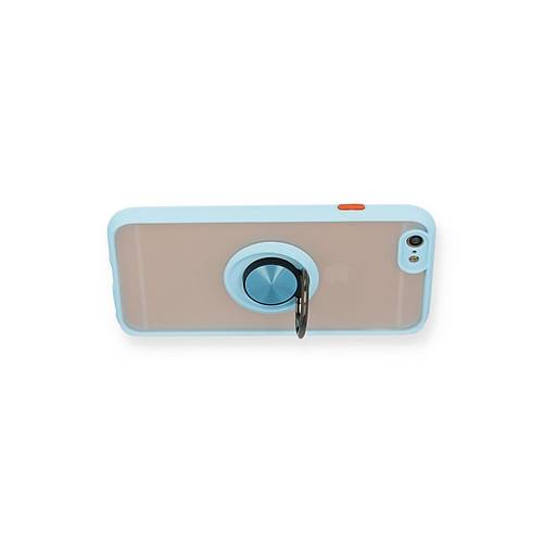 iPhone 6 K�l�f Montreal Y�z�kl� Silikon Kapak - Buz Mavi