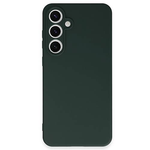 Galaxy S24 FE K�l�f Nano i�i Kadife Silikon - Koyu Ye�il
