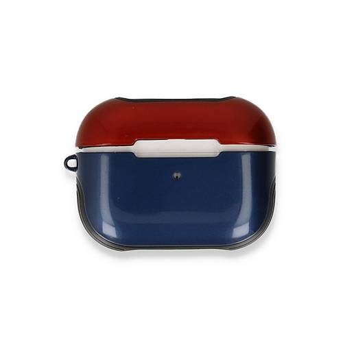 Airpods Pro (1.nesil) 3in1 K�l�f - Lacivert-K�rm�z�
