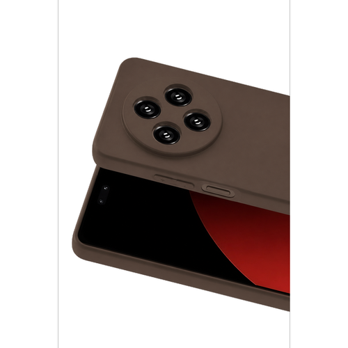 Redmi 14C K�l�f First Silikon - Kahverengi