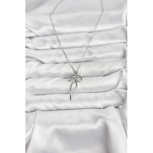 316L �elik Zincir G�m�� Renk Fiyonk Model Kad�n Kolye