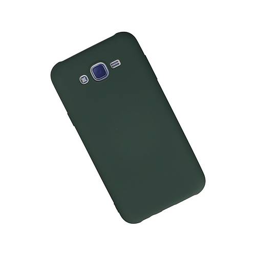 Galaxy J7 K�l�f Nano i�i Kadife Silikon - Koyu Ye�il