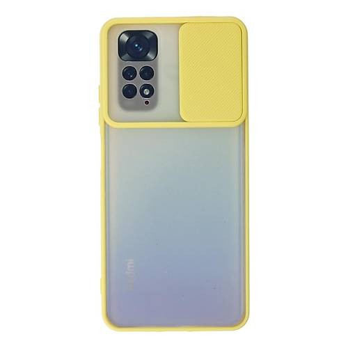 Redmi Note 11 K�l�f Palm Buzlu Kamera S�rg�l� Silikon - Sar�
