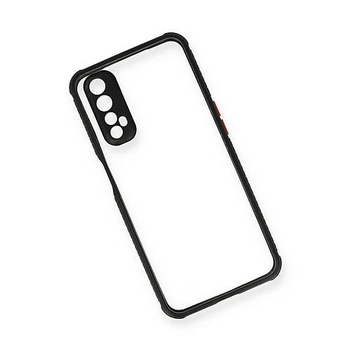 Realme 7 K�l�f Miami �effaf Silikon - Siyah