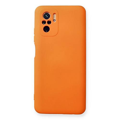 Redmi Note 10 K�l�f Nano i�i Kadife Silikon - Turuncu
