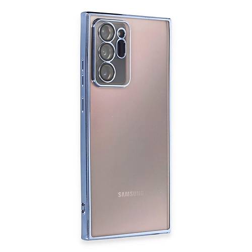 Galaxy Note 20 Ultra K�l�f Razer Lensli Silikon - A��k Mavi