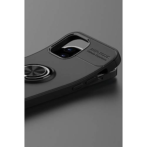 iPhone 12 K�l�f Range Y�z�kl� Silikon - Siyah-K�rm�z�
