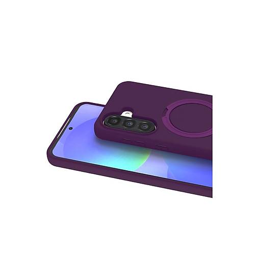 Galaxy A37 5G Regal Magsafe Standl� Kapak - Derin Mor