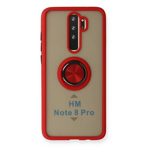 Redmi Note 8 Pro K�l�f Montreal Y�z�kl� Silikon Kapak - K�rm�z�