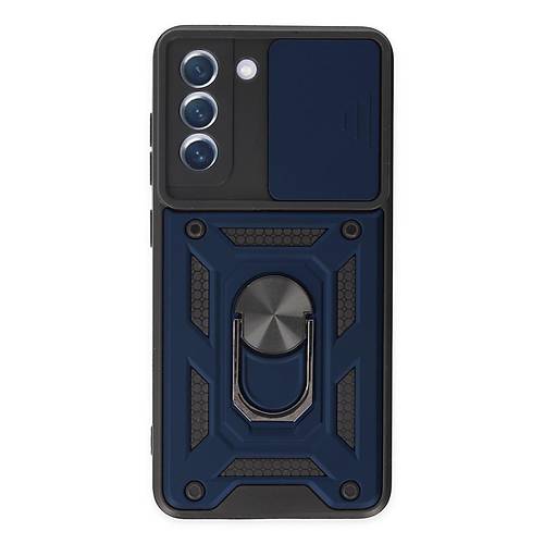 Galaxy S21 FE K�l�f Pars Lens Y�z�kl� Silikon - Lacivert