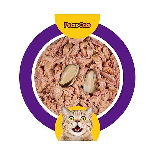 Petzzcats Ton Bal��� & Midye Konserve Kedi Mamas� 1 Adet 70 gr