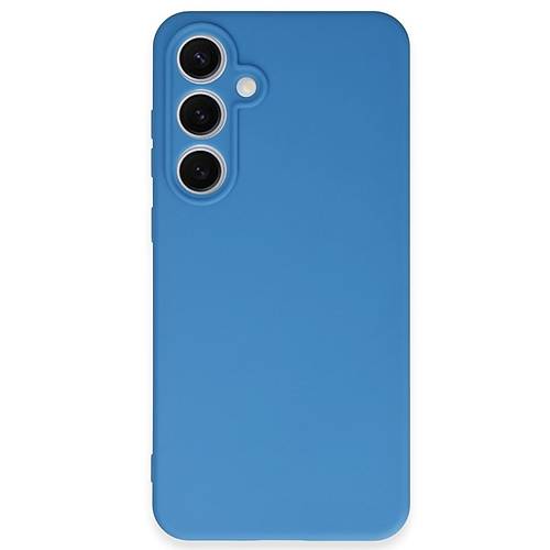 Galaxy S24 FE K�l�f Nano i�i Kadife Silikon - Mavi