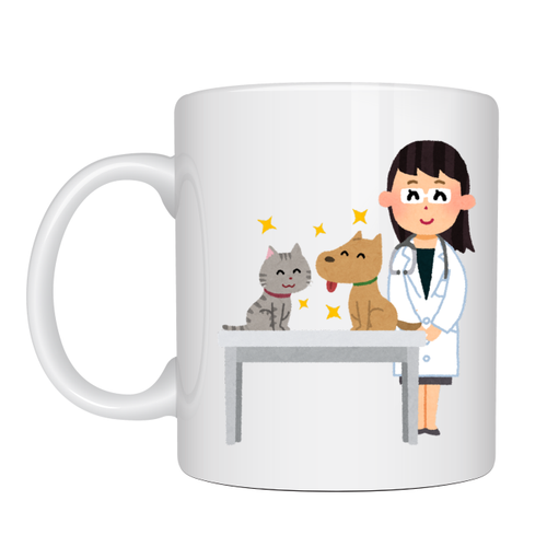 Veteriner Temal� Porselen Kupa MODEL 179 � Kedi ve K�pekli Sevimli Veteriner Tasar�ml� Kahve Kupas� � Veterinerlere ve Hayvan Severlere Hediye