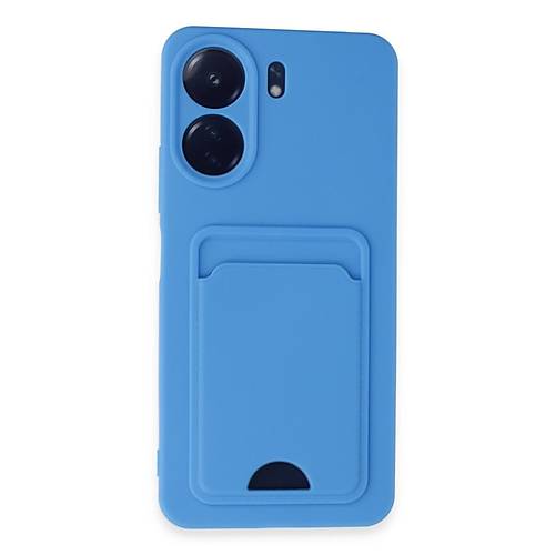 Redmi 13C K�l�f Kelvin Kartvizitli Silikon - Mavi