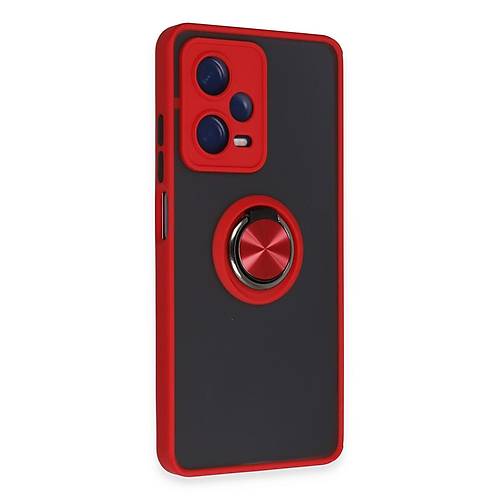Redmi Note 12 5G K�l�f Montreal Y�z�kl� Silikon Kapak - K�rm�z�