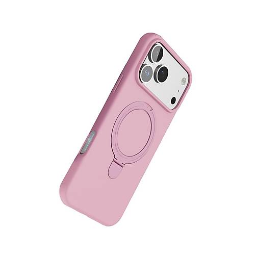 iPhone 17 Pro Max Regal Magsafe Standl� Kapak - A��k Pembe