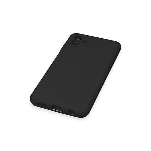 Galaxy A04E K�l�f Nano i�i Kadife Silikon - Siyah