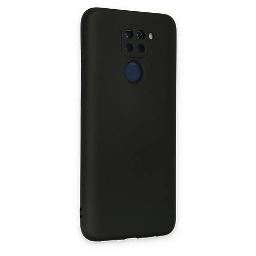 Redmi Note 9 K�l�f Nano i�i Kadife Silikon - Siyah