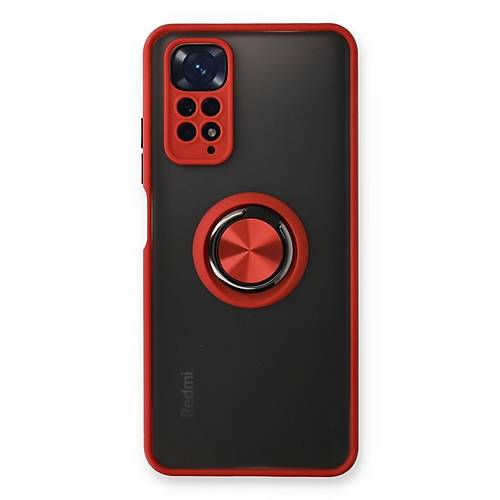 Redmi Note 11 K�l�f Montreal Y�z�kl� Silikon Kapak - K�rm�z�
