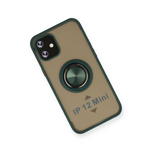 iPhone 12 K�l�f Montreal Y�z�kl� Silikon Kapak - Ye�il