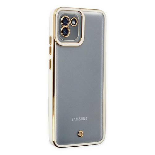 Galaxy A03 K�l�f Liva Lens Silikon - Beyaz