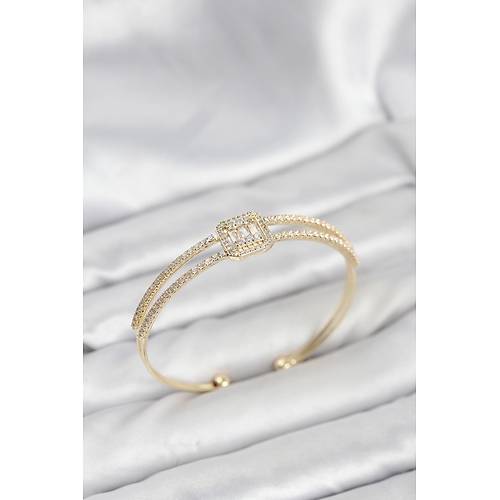 Pirin� Gold Renk Baget Model Kad�n Bileklik