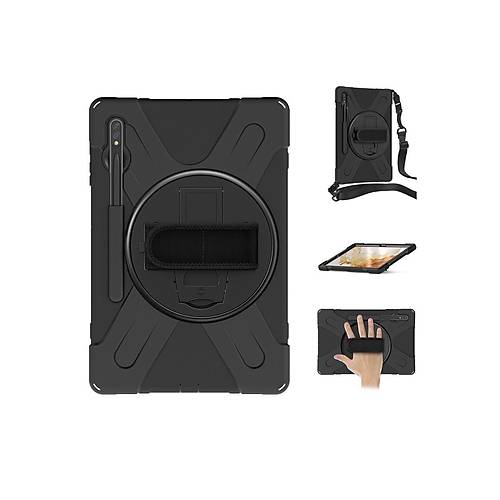 Galaxy T737 Tab S7 FE 12.4 K�l�f Amazing Tablet Kapak - Siyah