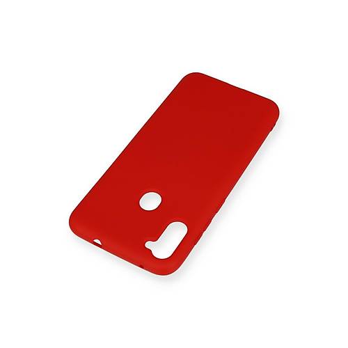 Galaxy A11 K�l�f Nano i�i Kadife Silikon - K�rm�z�