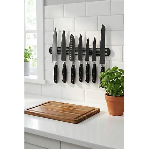 55 cm �erit M�knat�sl� B��ak Tutucu � Mutfak Duvar Ask�s�, B��ak Organizeri