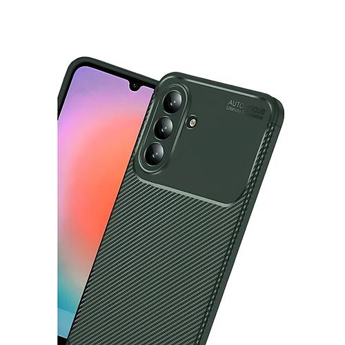 Galaxy A37 5G Auto Focus Karbon Kapak - Koyu Ye�il