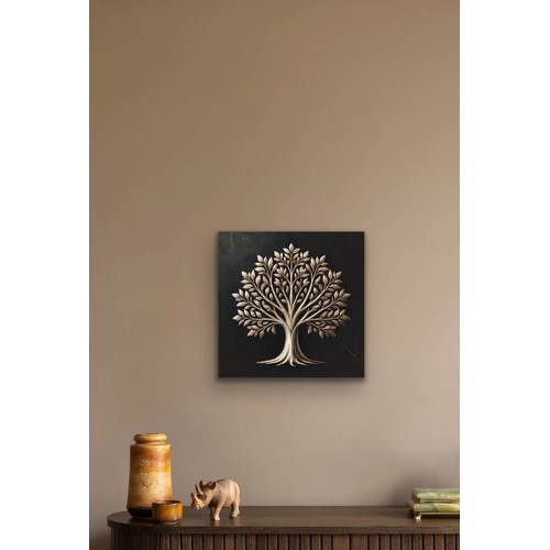 Bronz A�a� Kanvas Tablo 60x60cm