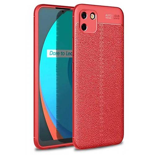 Realme C11 K�l�f Auto Focus Kapak - K�rm�z�