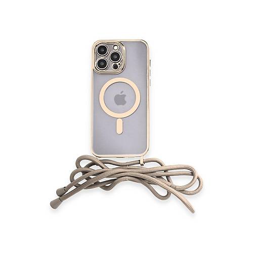 iPhone 12 Pro Max K�l�f Divo Lazer Ask�l� Magsafe Kapak - Gold