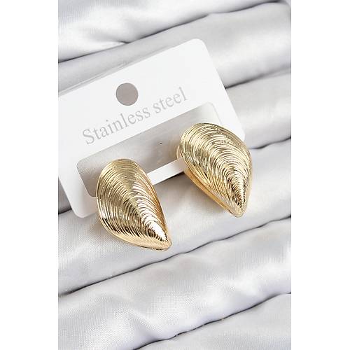 Pirin� �stiridye Model Gold Renk Kad�n K�pe