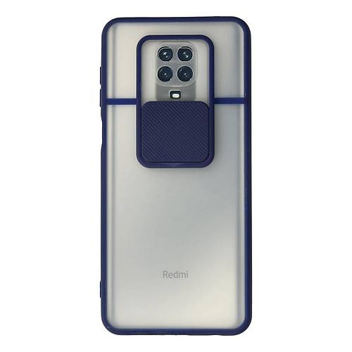 Redmi Note 9 Pro K�l�f Palm Buzlu Kamera S�rg�l� Silikon - Lacivert