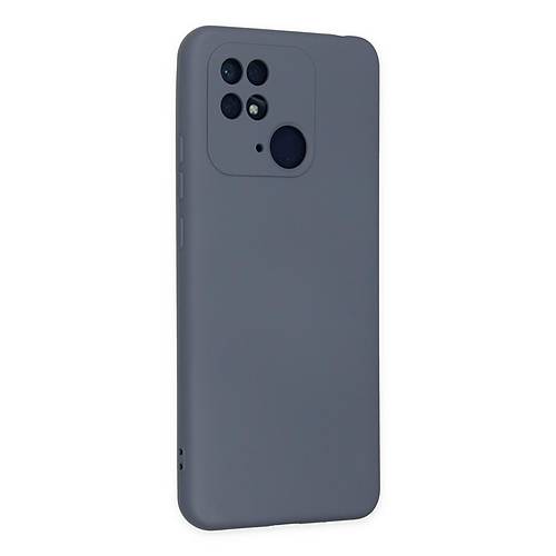 Redmi 10C K�l�f Nano i�i Kadife Silikon - Gri